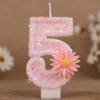 Creative Pink Sunflower Number Birthday Candle Cake Decoration 0-9 Number Candle