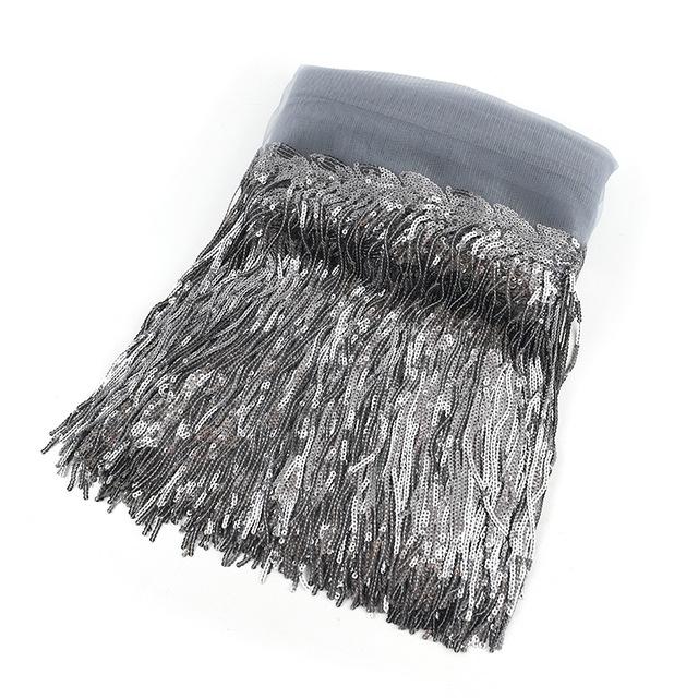 5 ярдов, 20 см, разноцветная блестящая бахрома для шитья одежды, кружевная отделка с кисточками, платье хула, рождественское украшение, аксессуары «сделай сам»