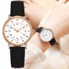 Watch for Woman Casual Green Pink Red Ladies Small Quartz Watch Wristwatch Fashion PU Strap Ladies Clock