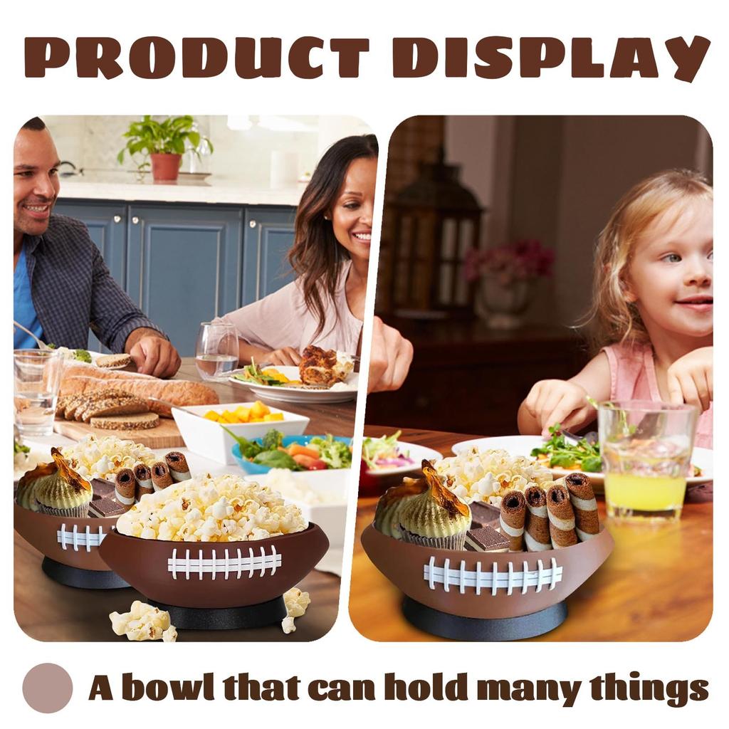 Футбольная миска для закусок Тарелки для футбольной вечеринки Футбольные сервировочные миски Подносы для начо Мороженое для вечеринки в честь футбольного матча