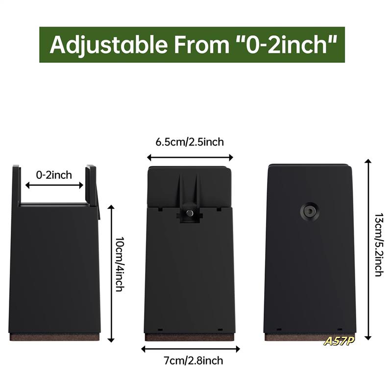 Bed Risers, 4 Inch Adjustable Desk Riser Blocks With Screw Clamp 4 Pack Heavy Duty Chair Raisers Fits 0-2 Inch Widths Durable