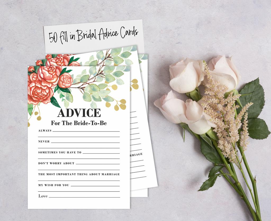 Inkdotpot Игры для свадебного душа Советы для невесты Набор из 50A FloralA Mad Libs Игра