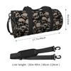 Retro Grunge Skulls Print Travel Duffel Bags Unisex Foldable Waterproof Carry on Luggage Bag Lightweight Yoga Gym Sports Bag