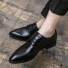 New Men's Oxford Shoes Fashion Men Dress Shoes Office Business Brogue Black Formal Shoes Men Leather Casual Comfortable Footwear