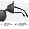 Outdoor UV400 Bling Pearls Sun Glasses Heart Sunglasses Shades Party Glasses