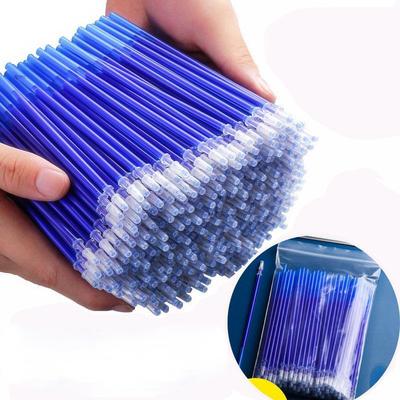 Стираемая гелевая ручка 0,5 мм, стираемая ручка, сменный стержень, синие, черные чернила, моющаяся ручка для школьных канцелярских принадлежностей, офисное письмо