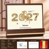 Деревянный настольный календарь на 2026 год Лошади: Орнамент в китайском стиле и подарочная коробка - Сувенир