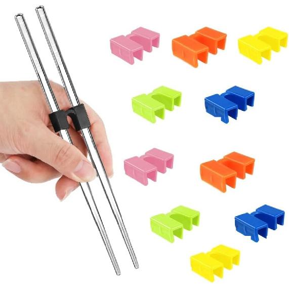 10 Pcs Reble Chopstick Helpers Training Chopsticks Beginners Training Chopsticks for AdultsChinese Chopstick Helper for Adults, Kids, Beginner,