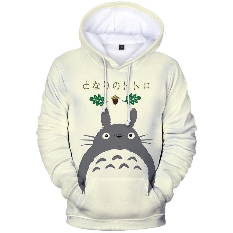Hot Hoodies Sales Fashion Mens 3d Anime Totoro Printing Pullover Autumn Leisure Men Trendy Streetwear High Quality Sweatshirts