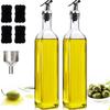 Automatic Leak-Proof Glass Oil Dispensing Bottle for Kitchen - Perfect for Soy Sauce, Vinegar, Cooking Wine, and Condiments