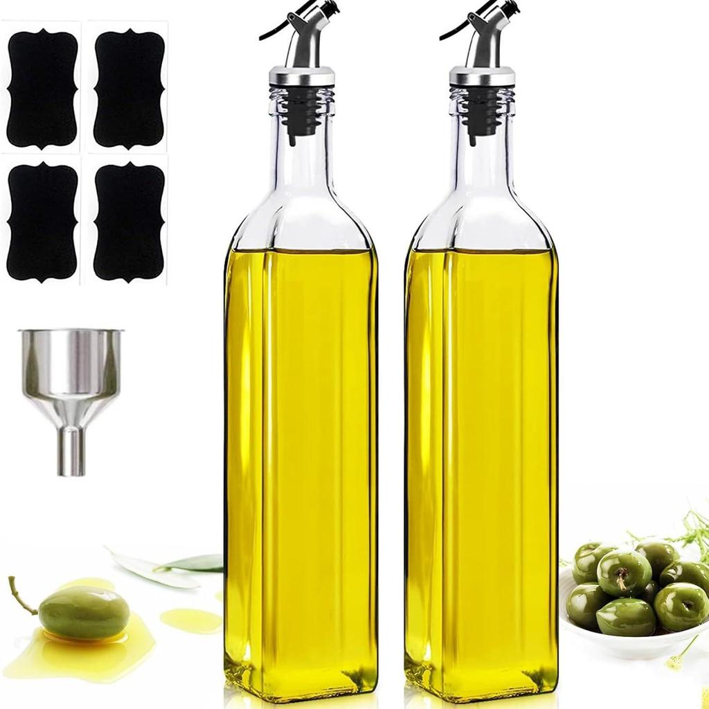 Automatic Leak-Proof Glass Oil Dispensing Bottle for Kitchen - Perfect for Soy Sauce, Vinegar, Cooking Wine, and Condiments
