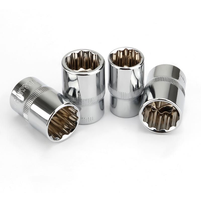 Квадратный привод 1/2" 12-гранная головка-бита Трещотка 12-гранные головки 8мм-32мм Набор ручных инструментов 12 углов Головка 'Цветок сливы'