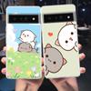 Чехол для телефона с котиком Персик и Гома для Google Pixel 8 7 6 5 4 4XL Ударопрочный Силиконовый 7A 6A 5A 4A 3A 3AXLPro Прозрачный Корпус