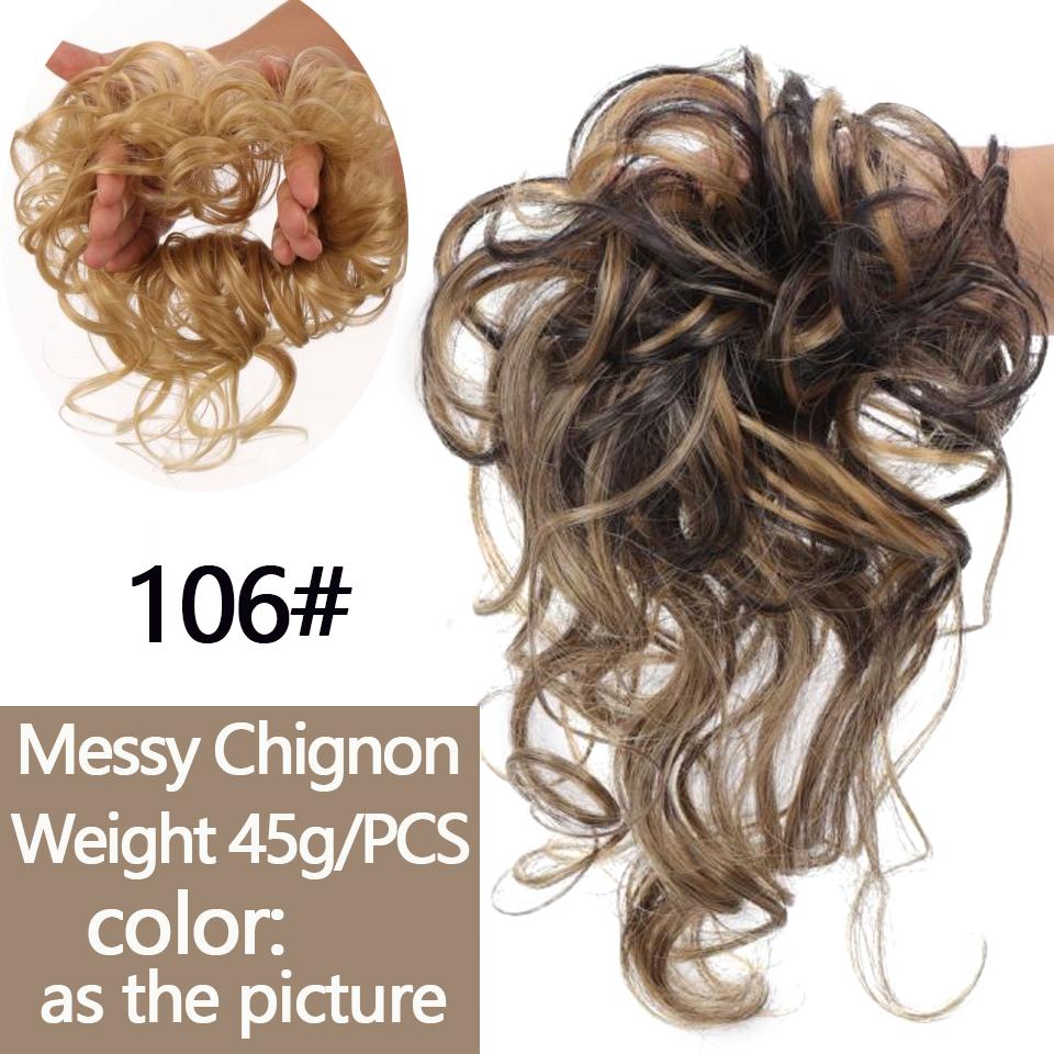 LUPU Светлые черные ленты для волос, грязные вьющиеся шиньонные булочки, синтетические резинки для волос, искусственные волосы для женщин, синтетическое наращивание волос