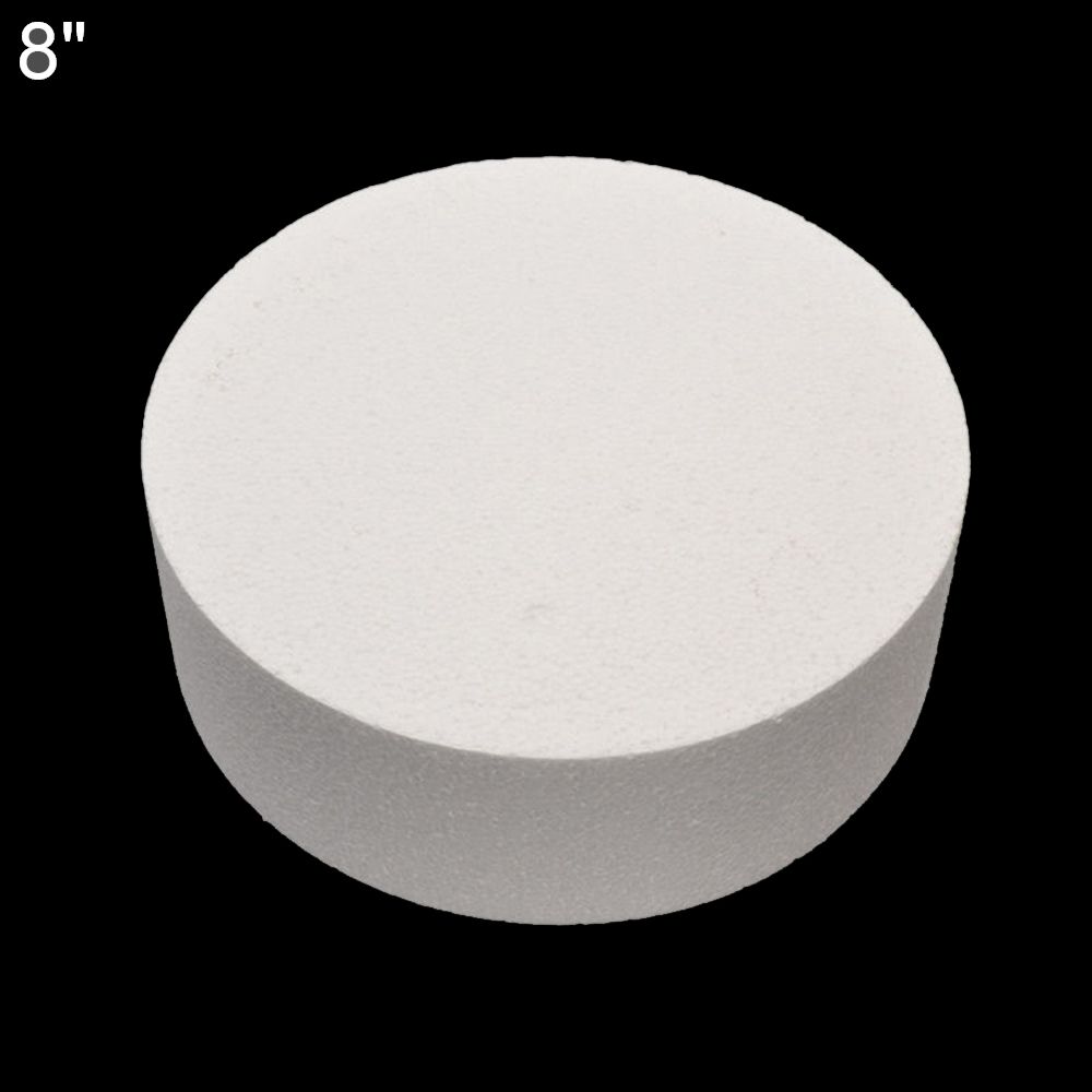 inch Flower Decor Party DIY Sugarcraft Polystyrene Styrofoam Round Practice Model Cake Foam Mould
