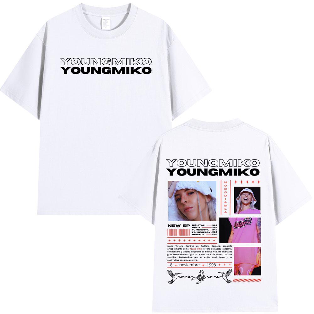 Rapper Young Miko Att Album Tshirt Tour Merch Short Sleeve Tee Shirt Unisex Women Clothes Loose Cotton Tshirts Streetwear Unisex