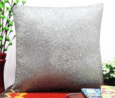 Yuga Metallic Silver Sequin Throw Чехлы Блеск Подушка Свадебный декор Lounge 12 X 12