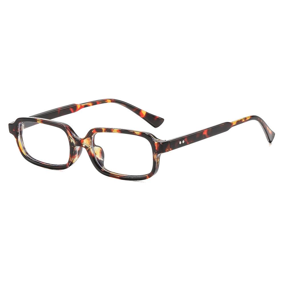 New International Station Hot Sale Small Box PC Glasses Metal Hinge Teeth Rivets Thin Leg Men's and Women's Sunglasses