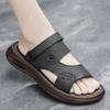 Модные новые повседневные мужские мягкие сандалии удобные мужские летние тапочки из натуральной кожи мужские римские летние пляжные сандалии для отдыха на открытом воздухе