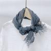 Spring and Summer Thin Linen Scarf Slender Narrow Long Breathable Neck Protection Scarf for Women Versatile Extended Scarf Accessories