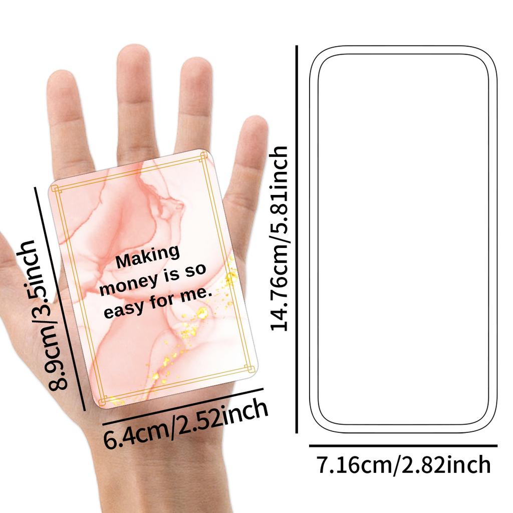 50pcs Women Affirmation Cards, Daily Positive Quotes, Self-Encouragement Motivational Cards for Mental Wellness, Gifts Idea