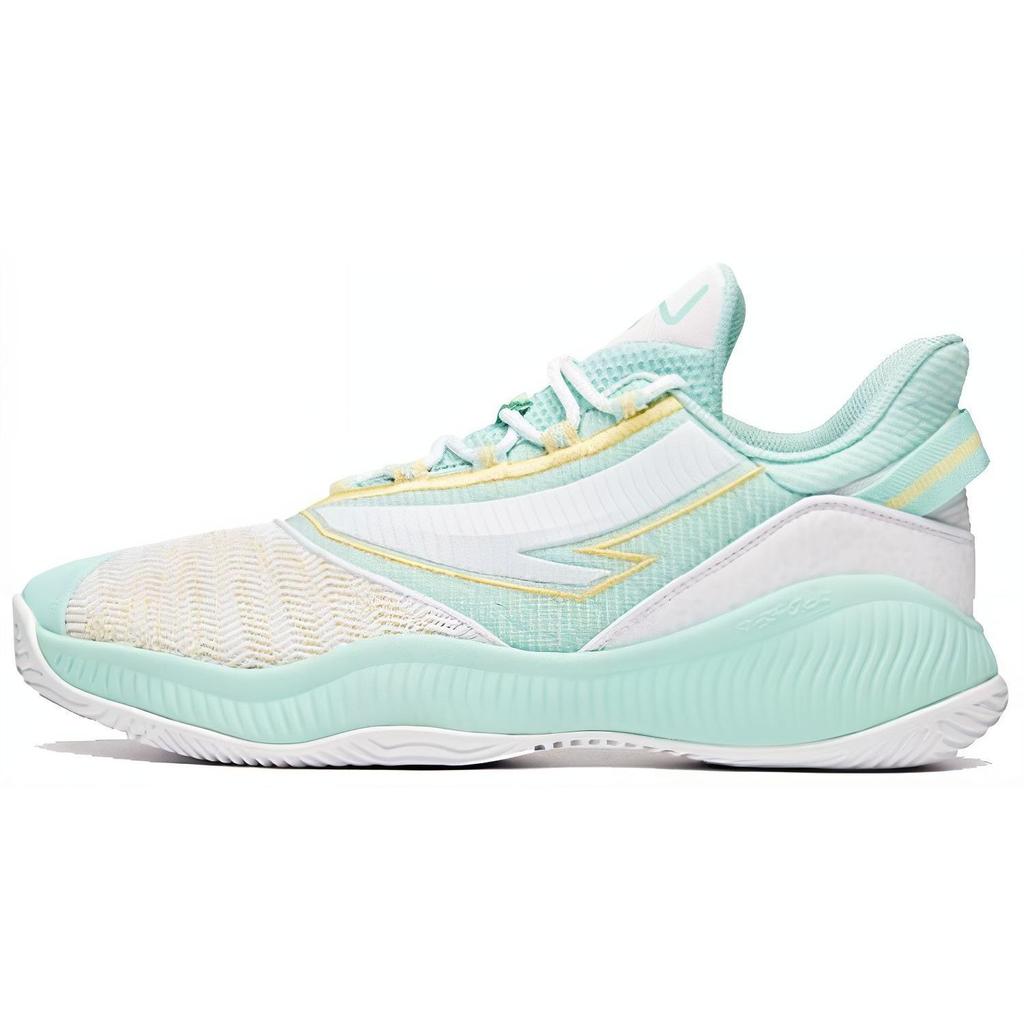 Anta Lightweight Low-Top Basketball Shoes With Shock Absorption And Slip Resistance Men Sneaker White Green Yellow 112031606-3