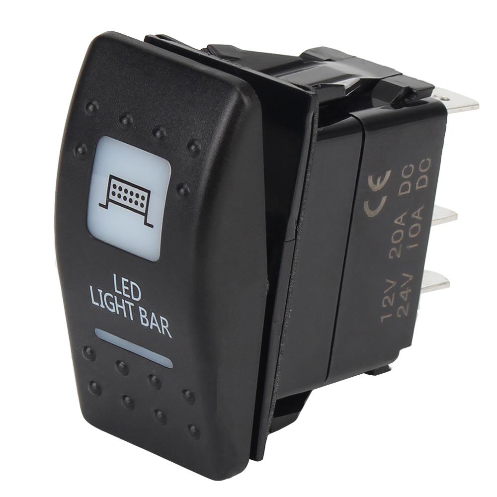 DC12-24V UTV For Polaris Horn Led Light Bar Rear Front Lights For Can Am Maverick Commander Rocker Switch Illuminated LED WINCH