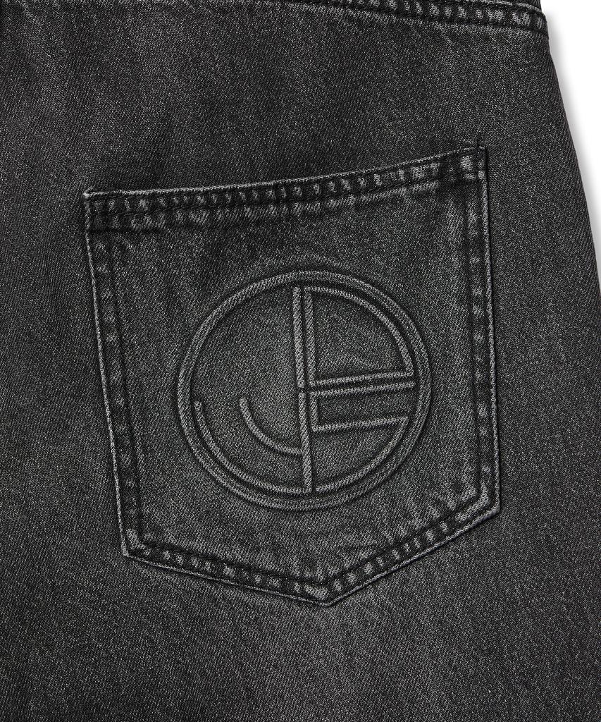 IDWS Side Flash Denim Parasuit Pants Black