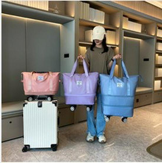 Большая вместительная сумка на колеса: Съемный шкив, сухое и мокрое разделение, 5 цветов, подходит для контролируемых перевозок.