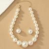 Luxury Elegant Imitation Pearl Necklace Double Layered Beaded Clavicle Chain  Wedding Jewelry
