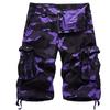 Summer Mens Cargo Shorts Camouflage Twill Chino Knee Length Pants Pockets Beach Pants