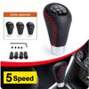 Universal 5 Speed Manual Leather Red Stitch Gear Shift Knob Car Gear Stick Shift Knob Lever Manual Transmission M8 M10 M11 M12