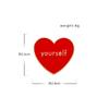 New Crossborder Cartoon Enamel Alloy Love Heart Brooch Love Yourself English Word Shape Badge Decoration For Backpack Clothing