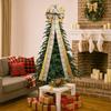 Linen Ribbon Christmas Tree Decoration Bow Big Size Snowflake Bow Ribbon  Xmas Party