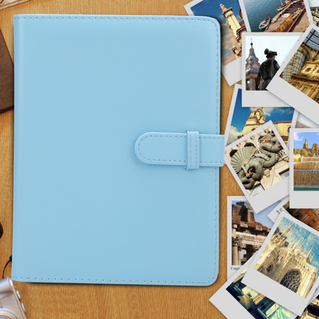 3in 128 Pockets PU Universal Digital Photo Album Business Card Holder for Polaroid MiniBlue
