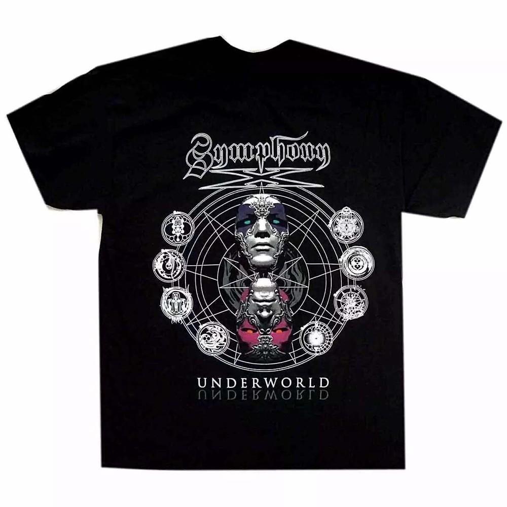 Футболка Symphony X Underworld Aust Tour 2 стороны Черный NI853 Унисекс