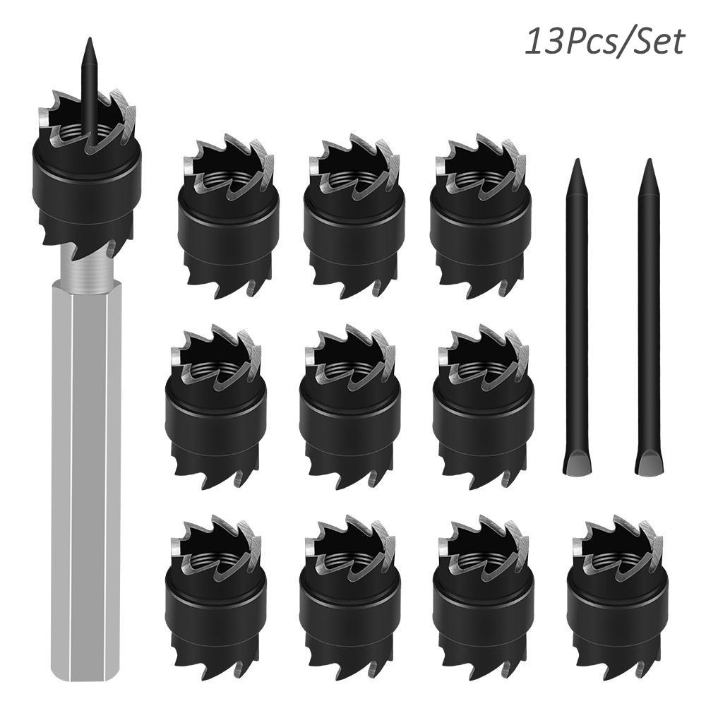 Набор резаков для точечной сварки, 13 шт./компл., 3/8 дюйма, двухстороннее вращающееся сверло для удаления точечной сварки, сверло для электрической дрели для точечной сварки