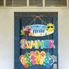 Hawaiian Door Pendants Summer Party Decoration Hello Summer Ice Cream Paper Hanger Summer Home Door Decoration Hanging Ornaments