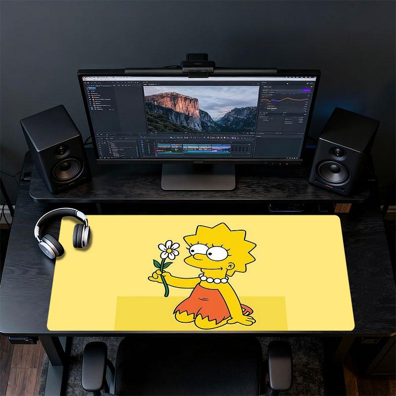 Lisa Mouse Pad, Large Gaming Desk Mat, Non-slip XXL Mousepad for Laptop & Tablet, Mini PC Playmat with Stitched Edges