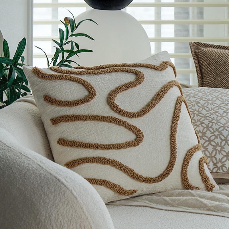 Коричневая подушка, Античный стиль, Наволочка в стиле ретро, Французский стиль, Гостиная, Диван-кровать, Подушка, Подушка для эркерного окна, Подушка для поясницы