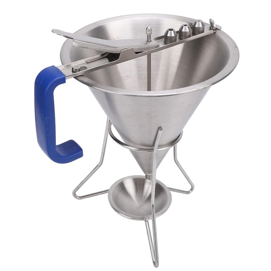Кондитерская воронка из нержавеющей стали с подставкой для дозатора теста, инструмент для украшения тортов в пекарне