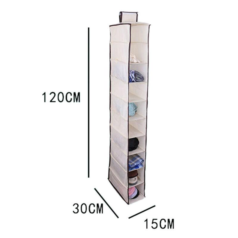 10 карманов подвесная одежда для хранения нижнего белья сумка органайзер для обуви домашняя комната держатель для одежды вешалка шкаф полка коробка