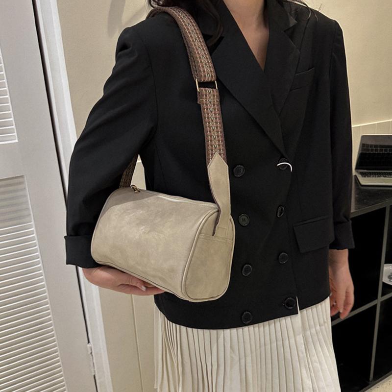 Yogodlns Винтажная сумка через плечо для женщин, модная сумка через плечо с широким ремешком, ретро-подушка, сумка-мессенджер, женская сумка-тоут