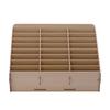 BG6039 Wooden 24-Grid Desktop Supplies Organizer Multi-functional Storage Box