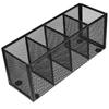 Desk Organizers Black Mesh Pencil Holder 4 Compartments Metal Desk Organizer Pen Holder Pencil Cup Makeup Storage Brush Holder