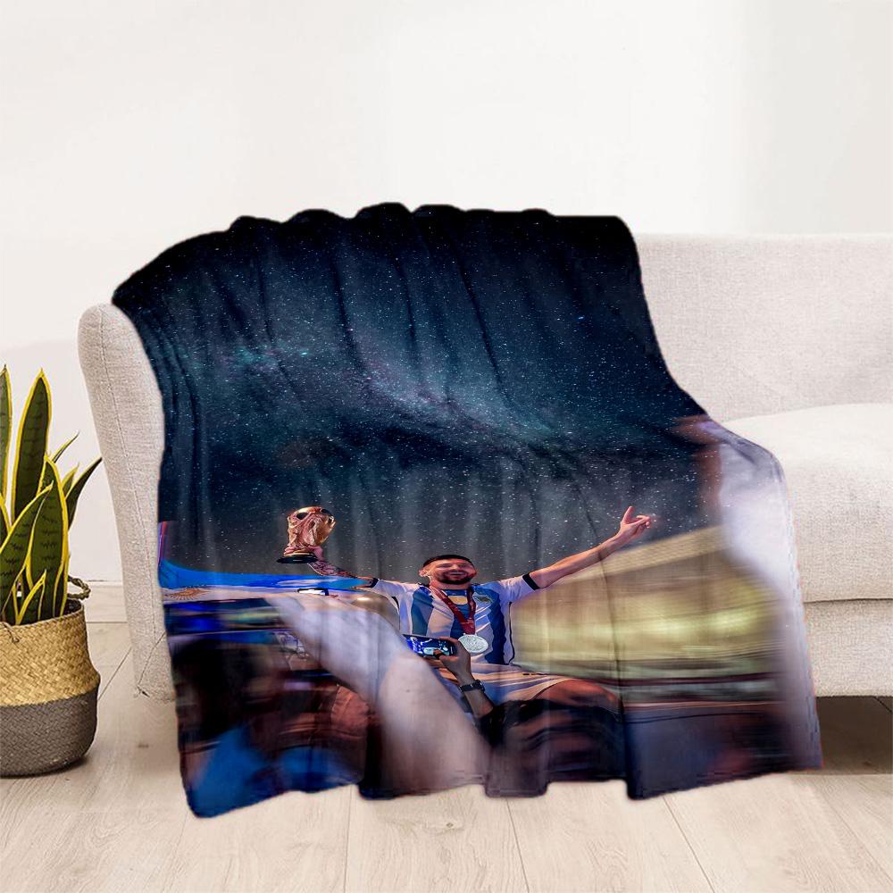 Messi 595 Blanket Soft & Cozy Perfect for Livingroom Office Chair Sofa for All Seasons Digital Print Best Holiday Gift for Friends Family