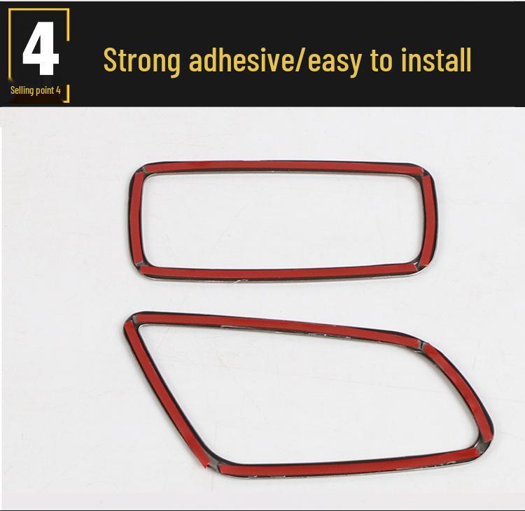 Stainless Steel Interior Protection Sticker for 19 Q3 Front Panel Air Outlet