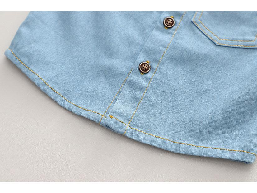 2024 Boys' Summer Lapel Short-Sleeve Shirt & Casual Pants Two-Piece Set