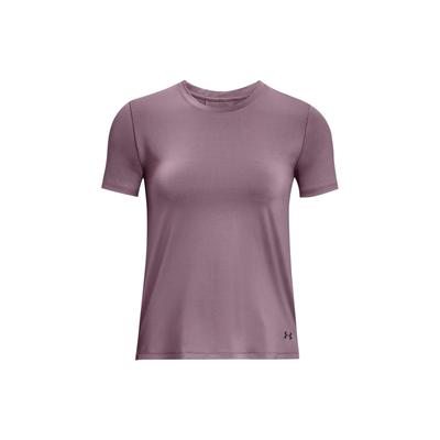 Футболка Rush Solid Color Round Neck Short Sleeve с круглым вырезом, женские топы Mist-Purple 1379043-500