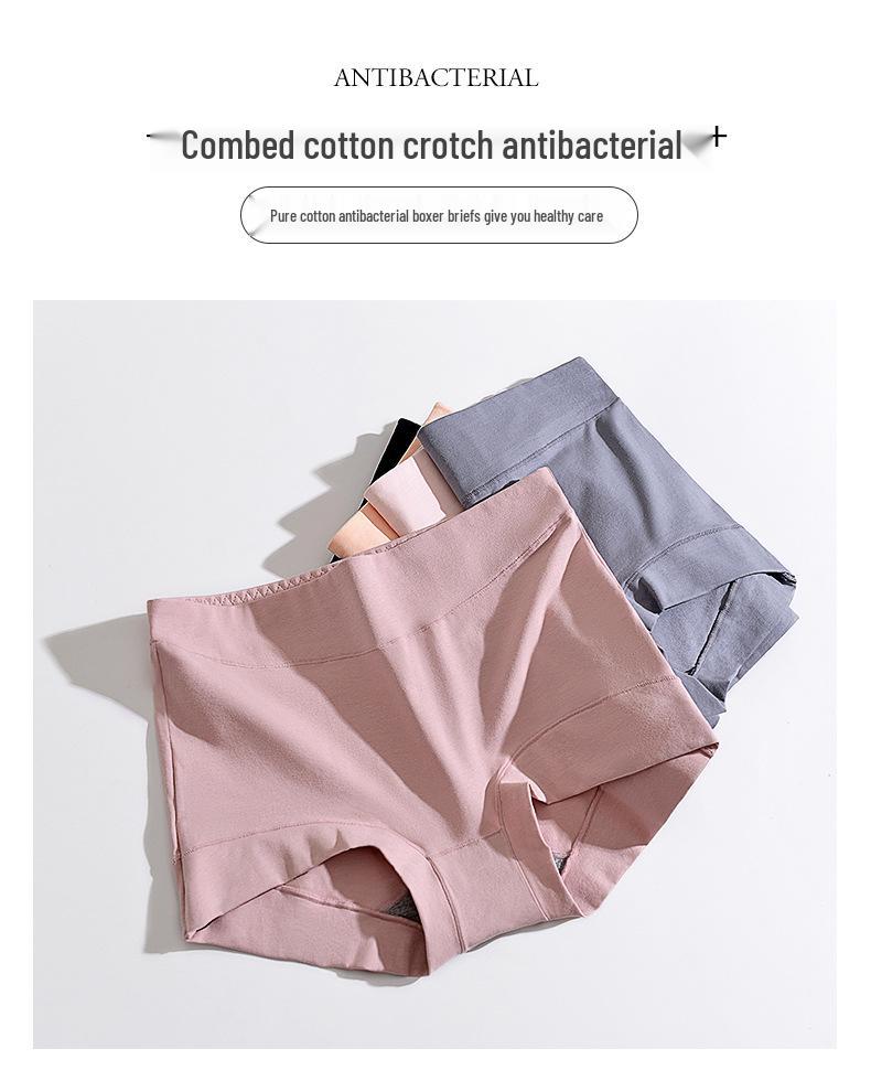 3-Pack Women's High-Waist Cotton Boxer Briefs: Anti-Chafe, Tummy Control, Large Sizes